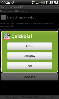 Quick Dial
